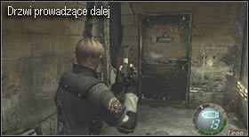 Za kolejnymi drzwiami załączy się loading i przejdziesz do kolejnej części budynku - Island (5-1) - kuchnia i monitoring | Solucja Resident Evil 4 - Resident Evil 4 - PC - poradnik do gry