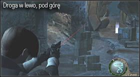 Idąc dalej dotrzesz do rozwidlenia drogi (w oddali, nad przejściem po prawej znajduje się kładka, a na niej kusznik - strąć go) - Island (5-1) - urwisko | Solucja Resident Evil 4 - Resident Evil 4 - PC - poradnik do gry