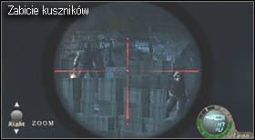 Podbiegnij szybko do skrzyń leżących na wprost od wyjścia i stamtąd, używając snajperki, pozbądź się natrętnych wrogów - Island (5-1) - urwisko | Solucja Resident Evil 4 - Resident Evil 4 - PC - poradnik do gry