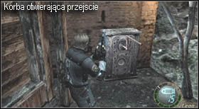 Wejdź przez okno do środka i używając korby tam umocowanej odsuń - Castle (4-3) - ruiny zamkowe | Solucja Resident Evil 4 - Resident Evil 4 - PC - poradnik do gry