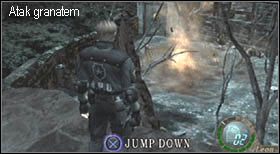 Będąc na górze możesz spostrzec wrogów stojących dookoła ogniska - Castle (4-3) - ruiny zamkowe | Solucja Resident Evil 4 - Resident Evil 4 - PC - poradnik do gry