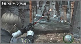 Dochodząc do ruin bądź gotów na pierwsze starcie, co prawda nie będzie ono zbyt zmasowane, ale zawsze można stracić odrobinę życia - Castle (4-3) - ruiny zamkowe | Solucja Resident Evil 4 - Resident Evil 4 - PC - poradnik do gry