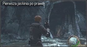 W chwili dotarcia do kolejnej, większej powierzchni użytkowej skręć w prawo i skieruj się do mniejszej jaskini - Castle (4-2) - jaskinia | Solucja Resident Evil 4 - Resident Evil 4 - PC - poradnik do gry
