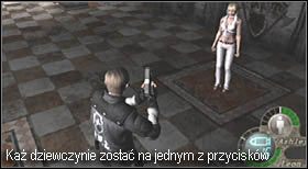 które przesuwając naprowadź na przyciski na ziemi - Castle (4-1) - pułapki Salazara | Solucja Resident Evil 4 - Resident Evil 4 - PC - poradnik do gry