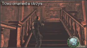 Wówczas wysuną się schody prowadzące do skrzyni z ostatnim ornamentem - Castle (4-1) - mechaniczne smoki | Solucja Resident Evil 4 - Resident Evil 4 - PC - poradnik do gry