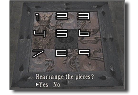 Istotną rzeczą jest, byś nie przestawił początkowego układu, gdyż wyjście z procesu układania i ponowne go uaktywnienie nie zresetuje go (dopiero powrót do poprzedniego etapu i ponowne załadowanie gry), a ręczne cofnięcie jest czasochłonne - Castle (3-4) - rycerze | Solucja Resident Evil 4 - Resident Evil 4 - PC - poradnik do gry