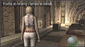 Omiń go skręcając w lewo i obchodząc blat, następnie pobiegnij przed siebie do końca pomieszczenia (blisko lewej ściany) - Castle (3-4) - samodzielna Ashley | Solucja Resident Evil 4 - Resident Evil 4 - PC - poradnik do gry