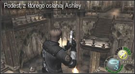 Po przejęciu kontroli nad bohaterem obejdź balkon wokoło i pozbieraj wszystkie przedmioty - Castle (3-4) - Oswobodzenie Ashley | Solucja Resident Evil 4 - Resident Evil 4 - PC - poradnik do gry
