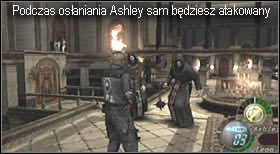 Twoim zadaniem jest osłanianie jej, gdyż podczas wykonywania zadania będą atakować ją wrogowie - Castel (3-1) - Pomocna Ashley | Solucja Resident Evil 4 - Resident Evil 4 - PC - poradnik do gry