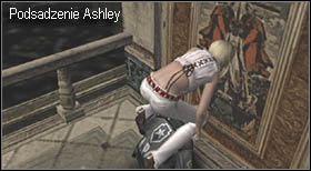 Podejdź do miejsca wskazanym na lewym zdjęciu (mapa) i podsadź dziewczynę - Castel (3-1) - Pomocna Ashley | Solucja Resident Evil 4 - Resident Evil 4 - PC - poradnik do gry