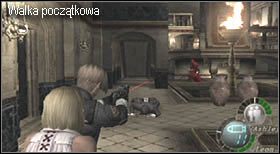 Podczas pierwszej, początkowej walki po pewnym czasie dobiegną wrogie posiłki (ujrzysz to w krótkiej cut-scence); będą to przede wszystkim osobniki z tarczami - Castel (3-1) - Pomocna Ashley | Solucja Resident Evil 4 - Resident Evil 4 - PC - poradnik do gry