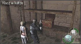 Wchodząc, miniesz wybuchową beczkę - pamiętaj o niej, bo po zdobyciu klucza wrogowie wbiegną nieopodal niej, a prawidłowe jej użycie (wysadzenie) bardzo ułatwi późniejszą potyczkę - Castle (3-1) - kolejne spotkanie Luisa | Solucja Resident Evil 4 - Resident Evil 4 - PC - poradnik do gry