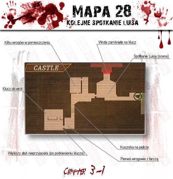 1 - Castle (3-1) - kolejne spotkanie Luisa | Solucja Resident Evil 4 - Resident Evil 4 - PC - poradnik do gry