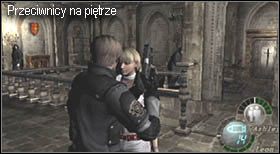 Wchodząc schodami na gorę dojdzie do walki, początkowo przeciwników będzie trzech (zaatakują Cię z dwóch stron), lecz ich wyeliminowanie spowoduje - Castle (3-1) - zamiana mieczy | Solucja Resident Evil 4 - Resident Evil 4 - PC - poradnik do gry