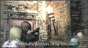 Obok końcowych drzwi, na pochodni przyczepiony będzie drogocenny kamień - Castle (3-1) - katapulty | Solucja Resident Evil 4 - Resident Evil 4 - PC - poradnik do gry