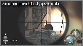 W niej znów zerknij przez okno, ale nie podchodź do niego, gdyż możliwe jest, iż oberwiesz kulą (cały czas będziesz pod ostrzałem) - Castle (3-1) - katapulty | Solucja Resident Evil 4 - Resident Evil 4 - PC - poradnik do gry