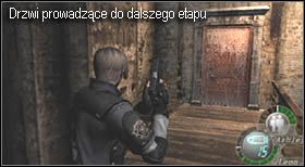 Kolejną czynnością, którą wykonasz, to przejście na schody i dostanie się nimi do końcowych drzwi - ich otwarcie ładuje nowy etap - Castle (3-1) - początek zamku | Solucja Resident Evil 4 - Resident Evil 4 - PC - poradnik do gry