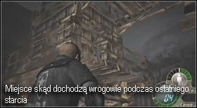Na szczęście atak prowadzony jest z jednego kierunku i wystarczy tylko stać w miejscu (koło kontenera) i strzelać przed siebie - Village (2-3) - arena | Solucja Resident Evil 4 - Resident Evil 4 - PC - poradnik do gry