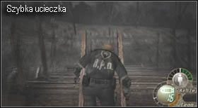 Załączy się scenka, w której zostaniesz zaatakowany przez dwóch wrogów z piłami - Village (2-3) - arena | Solucja Resident Evil 4 - Resident Evil 4 - PC - poradnik do gry