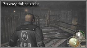 Na jej końcu, za rogiem będąc niewidocznym, stać będzie jeden przeciwnik - Village (2-3) - arena | Solucja Resident Evil 4 - Resident Evil 4 - PC - poradnik do gry