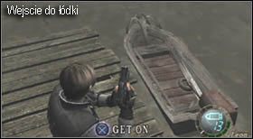 Po aktualizacji stanu gry skieruj się na molo, do którego przycumowana jest motorówka - wsiądź do niej - Village (1-3) - jezioro | Solucja Resident Evil 4 - Resident Evil 4 - PC - poradnik do gry