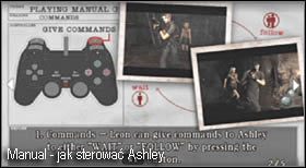 Po wyłączeniu się filmiku powinien pojawić się ekran wyjaśniający jak poruszać się wraz z dziewczyną - Village (2-1) - kościół i spotkanie Ashley | Solucja Resident Evil 4 - Resident Evil 4 - PC - poradnik do gry