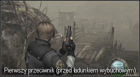 Obok miejsca, w którym karkołomna ucieczka się kończy, na jednej ze ścian przyczepiony będzie drogocenny kamień - Village (1-3) - moczary | Solucja Resident Evil 4 - Resident Evil 4 - PC - poradnik do gry