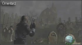 Nie wchodź na cmentarz i nie idź pod górę, najpierw skieruj się do szopy stojącej na dole - Village (1-3) - cmentarz | Solucja Resident Evil 4 - Resident Evil 4 - PC - poradnik do gry