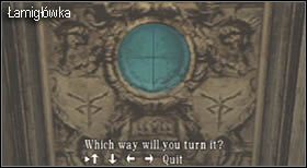 Na piętrze znajdować się będzie łamigłówka: Twoim zadaniem jest ustawienie identycznego znaku, co ten na ozdobnej ramie (drugie zdjęcie) - Village (1-2) - pierwsza łamigłówka | Solucja Resident Evil 4 - Resident Evil 4 - PC - poradnik do gry