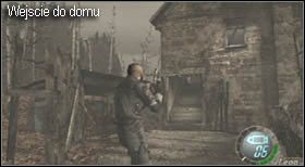 Kontynuując dalszą drogę uważaj na miejsce pomiędzy dwoma drzewami - Village (1-2) - pierwsza łamigłówka | Solucja Resident Evil 4 - Resident Evil 4 - PC - poradnik do gry
