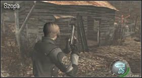 Gdy wydostaniesz się z kanałów na zewnątrz, pierwszą czynnością, którą powinieneś wykonać, jest znalezienie skarbu - Village (1-2) - pierwsza łamigłówka | Solucja Resident Evil 4 - Resident Evil 4 - PC - poradnik do gry