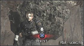 Z miejsca, w którym się znajdujesz, widoczny jest głaz, który za moment zostanie na Ciebie zepchnięty, wystarczy spojrzeć w górę i w lewo - Village (1-1) - Spotkanie Luisa | Solucja Resident Evil 4 - Resident Evil 4 - PC - poradnik do gry