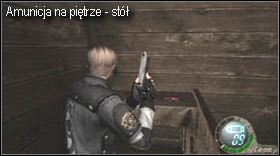 Udaj się na górne piętro domu; tam znajdować się będzie amunicja (leży na stole) - Village (1-1) - początek | Solucja Resident Evil 4 - Resident Evil 4 - PC - poradnik do gry