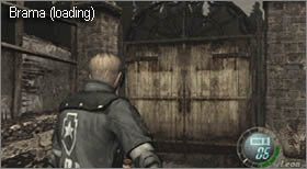 Otwierając tę bramę rozpocznie się loading i znów dostaniesz się na zagrożone tereny - Village (1-1) - centrum | Solucja Resident Evil 4 - Resident Evil 4 - PC - poradnik do gry