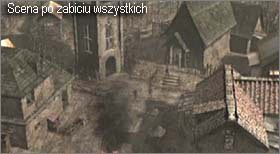 Po wyeliminowaniu znaczącej liczby wrogów załączy się scenka, w której słychać będzie bijące dzwony, a napastnicy wejdą do pobliskiego kościoła - Village (1-1) - centrum | Solucja Resident Evil 4 - Resident Evil 4 - PC - poradnik do gry