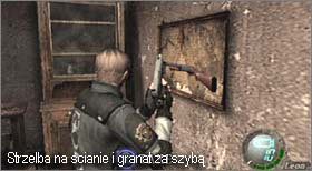 Pewna grupa próbować będzie wtargnąć przez okno na parterze (zasłoń je przesuwając szafkę), kilka osób wyważać będzie drzwi, ktoś przystawi drabinę i wejdzie przez okno na piętrze, a reszta wejdzie z dachu (również przez okno) - Village (1-1) - centrum | Solucja Resident Evil 4 - Resident Evil 4 - PC - poradnik do gry