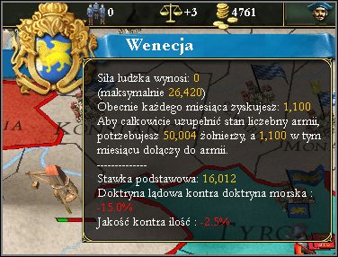 Jak łatwo się domyśleć gdy limit ten osiągnie zero - mamy problem - Wojna na wyczerpanie - limit siły ludzkiej | Wojna w Europa Universalis III - Europa Universalis III - poradnik do gry