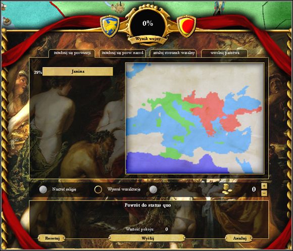 Niestety ten wskaźnik nie jest zbyt precyzyjny - Koniec wojny - negocjacje pokojowe | Na zakończenie | Europa Universalis III - Europa Universalis III - poradnik do gry