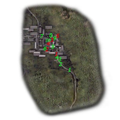 Najważniejsi NPC na mapie (kolor czerwony) - Mapa szczegółowa (1) | Bar w Stalker Cień Czarnobyla - S.T.A.L.K.E.R.: Cień Czarnobyla - poradnik do gry