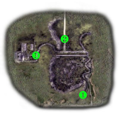 Zielone punkty na mapie - Mapa ogólna (1) | Czerwony Las w Stalker Cień Czarnobyla - S.T.A.L.K.E.R.: Cień Czarnobyla - poradnik do gry