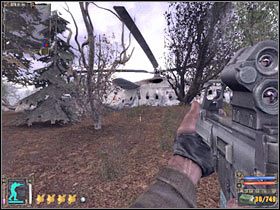 7 - Dziura w płocie, dzięki której będziesz mógł zbliżyć się do drogi prowadzącej bezpośrednio do bazy - Mapa szczegółowa (2) | Czerwony Las w Stalker Cień Czarnobyla - S.T.A.L.K.E.R.: Cień Czarnobyla - poradnik do gry