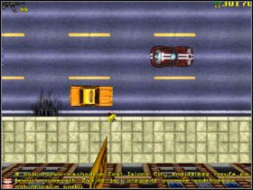 Jimmy to niesamowity facet - obrobił bank, po czym spokojnie stanął przed jego wejściem w oczekiwaniu na radio taxi - Misje telefoniczne (1) | Liberty City - Gangsta Bang | Grand Theft Auto - Grand Theft Auto - poradnik do gry