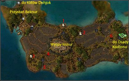 Wyspy Issnur są jednym z miejsc gdzie można znaleźć specjalną skrzynkę, z której wypada złoty przedmiot oraz od 500 do 3000 złota (im dalsza kraina tym więcej) - Wyspy Issnur, Przystań Beknur | Istan | Guild Wars Nightfall - Guild Wars: Nightfall - poradnik do gry