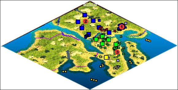 Twoja armia ląduje nieco na północ od 1 - Greece | Alexander the Great w Rise of Nations - Rise of Nations - poradnik do gry