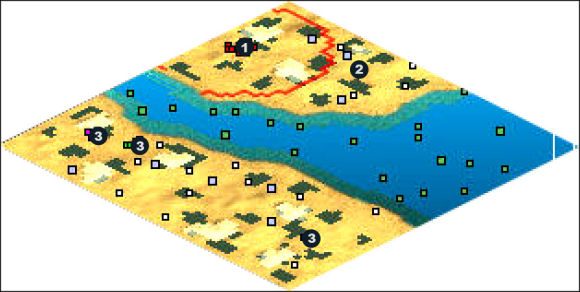 Zaczynasz w mieście 1 a Twój cel to zlikwidowanie trzech koczowniczych plemion, walczących o panowanie w Algierii - Algiers | Napoleon w Rise of Nations - Rise of Nations - poradnik do gry