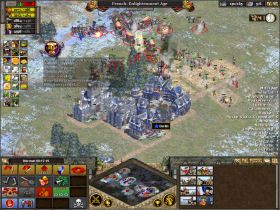 Stosuj tu podstawową taktykę: obserwuj działania wroga, staraj się wykorzystać budowle obronne do zyskania czasu koniecznego do zebrania dużej armii, a później zdobywaj jedno miasto po drugim - Branderbur | Napoleon w Rise of Nations - Rise of Nations - poradnik do gry