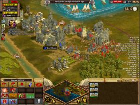 Wybuduj też doki i kilka okrętów, które wypuść na wodę, by zniszczyły statki i doki Francuzów - Louisiana Territory | The New World Iroquois w Rise of Nations - Rise of Nations - poradnik do gry