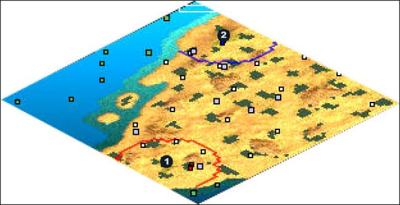Zaczynasz w 1 a Twój rywal ma stolicę w 2 - California | The New World Aztecs w Rise of Nations - Rise of Nations - poradnik do gry