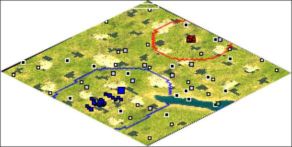 To jest klasyczna mapa bez żadnych niespodzianek i tu zawsze można stosować podstawową metodę walki - Acadia | The Entire World w Rise of Nations - Rise of Nations - poradnik do gry