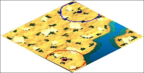 Z taką mapą mamy do czynienia przy ataku od południa i zachodu - Egypt | The Entire World | Rise of Nations - Rise of Nations - poradnik do gry